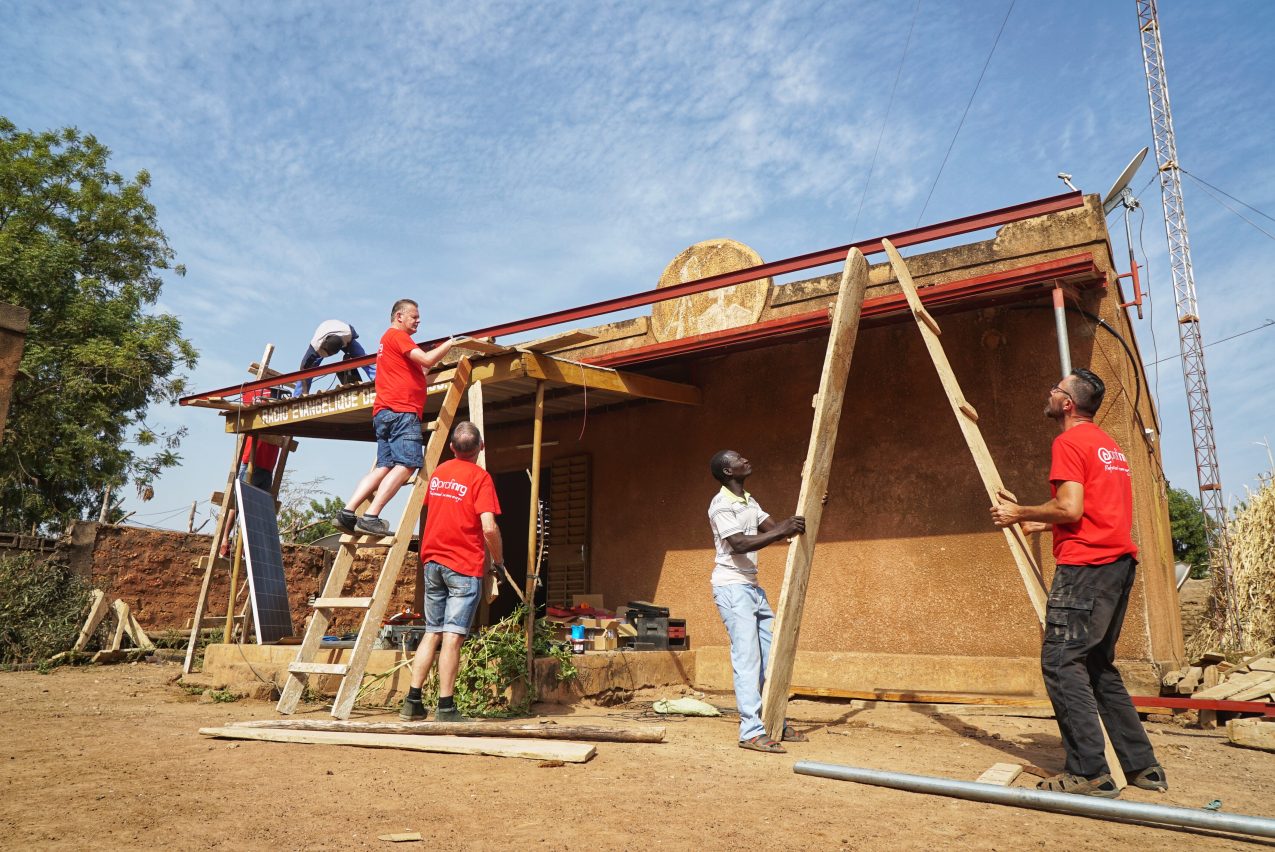 At work in Senegal, solar panels
