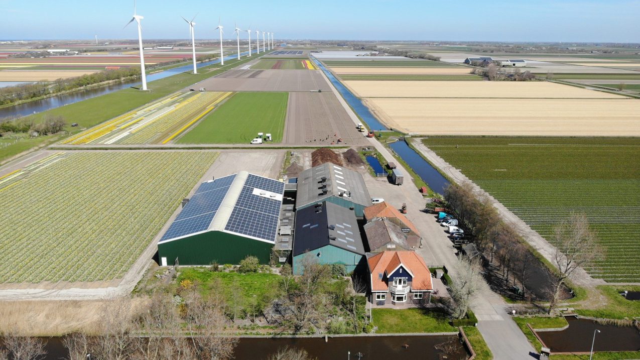 Solar panels on farm arable farmer